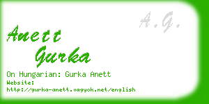 anett gurka business card